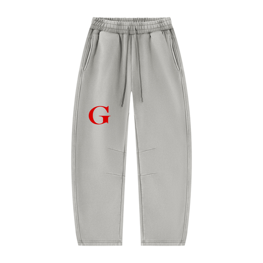 Unisex Vintage Wash Barrel Leg Fleece Sweatpants