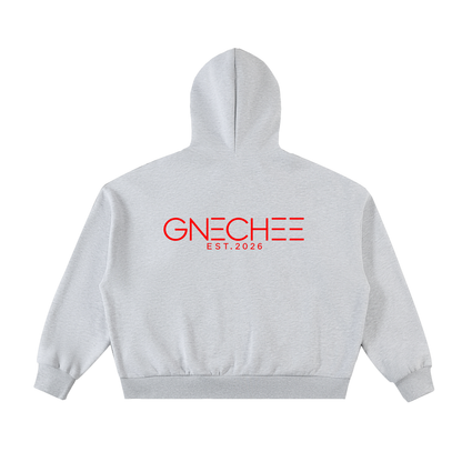Fleeced Full-Zip Boxy Hoodie
