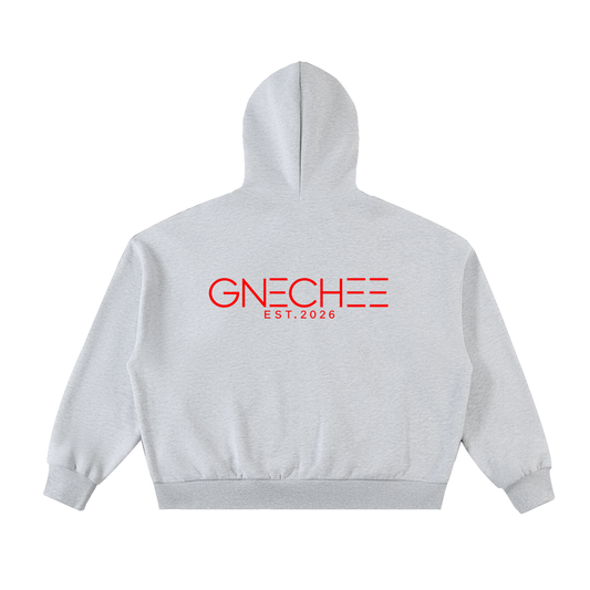 Fleeced Full-Zip Boxy Hoodie