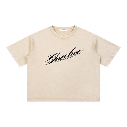 Mineral Wash Boxy Cotton T-Shirt